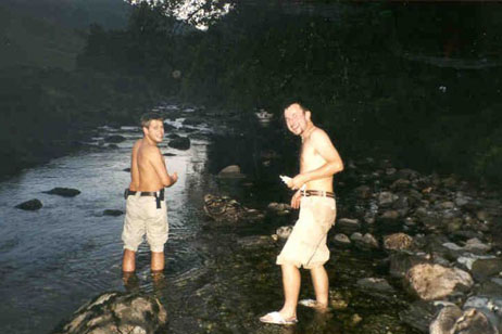 Waschen im River Falloch