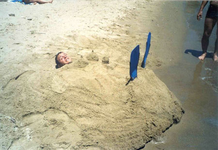 Rene im Sand
